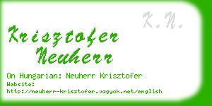 krisztofer neuherr business card